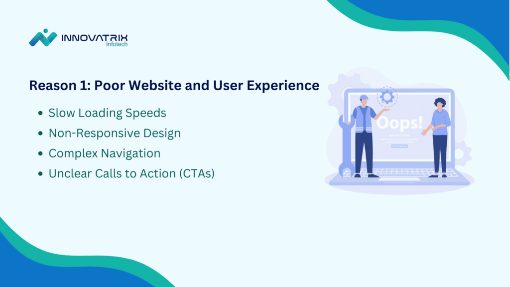 Poor Website and User Experience